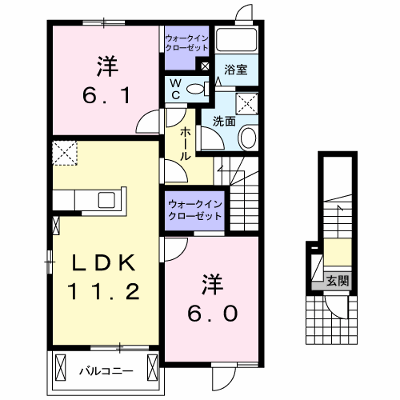 パーシモン　Ⅰ 201【管理NO：1-020652201-02010】 ★家具家電は申し込み後に搬入します★ ★2026年10月下旬入居可能★の物件画像