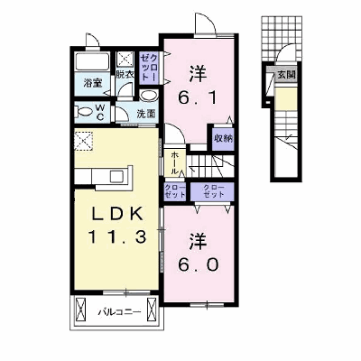 ヴィル　ソレイユ　大日向 202【管理NO：1-018893101-02020】 ★家具家電は申し込み後に搬入します★ ★2026年10月下旬入居可能★の物件画像