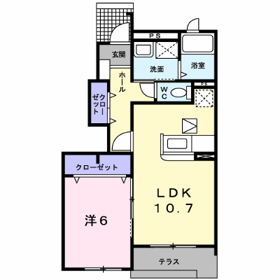 ル・シエル 103【管理NO：1-014828301-01030】 ★家具家電は申し込み後に搬入します★ ★2026年10月中旬入居可能★の物件画像