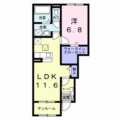 バリーフィールド　Ｄ 102【管理NO：1-028882902-01020】 ★家具家電は申し込み後に搬入します★ ★2027年02月上旬入居可能★の物件画像