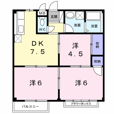 エルディム小平Ⅱ 202【管理NO：1-001611501-02020】 ★家具家電は申し込み後に搬入します★ ★2026年11月中旬入居可能★の物件画像