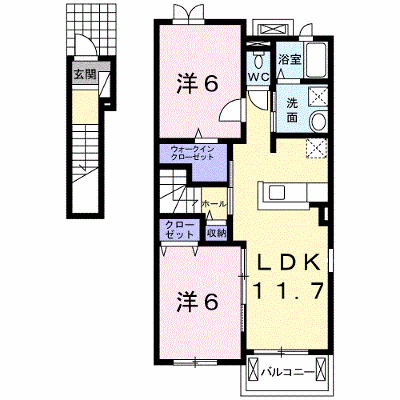 エーデル　シュロス 201【管理NO：1-019859101-02010】 ★家具家電は申し込み後に搬入します★ ★2026年09月中旬入居可能★の物件画像
