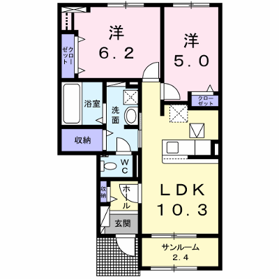 グランドールＫ　Ⅰ 102【管理NO：1-026124201-01020】 ★家具家電は申し込み後に搬入します★ ★2026年11月中旬入居可能★の物件画像