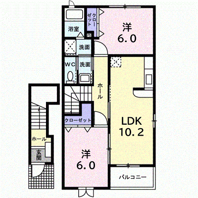 シュトラウス 203【管理NO：1-013652801-02030】 ★家具家電は申し込み後に搬入します★ ★2026年10月下旬入居可能★の物件画像