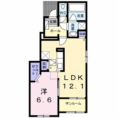 ゼストⅡ 101【管理NO：1-024506902-01010】 ★家具家電は申し込み後に搬入します★の物件画像