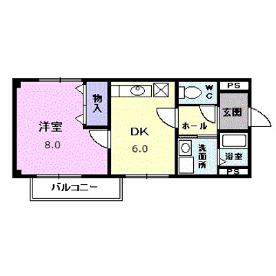 アルファルームＹＫ 202【管理NO：1-011596801-02020】 ★家具家電は申し込み後に搬入します★の物件画像
