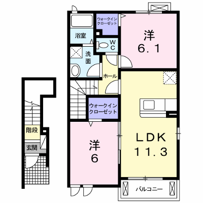 エレガンシア　セターレ 202【管理NO：1-016360001-02020】 ★家具家電は申し込み後に搬入します★ ★2026年10月下旬入居可能★の物件画像