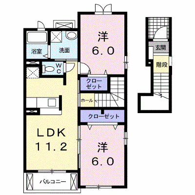 クレセント中ノ坪 201【管理NO：1-014324701-02010】 ★家具家電は申し込み後に搬入します★ ★2026年10月上旬入居可能★の物件画像
