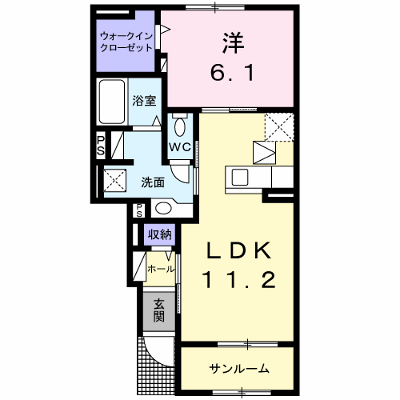 レインボーパレスⅡ 102【管理NO：1-022524602-01020】 ★家具家電は申し込み後に搬入します★ ★2026年11月中旬入居可能★の物件画像