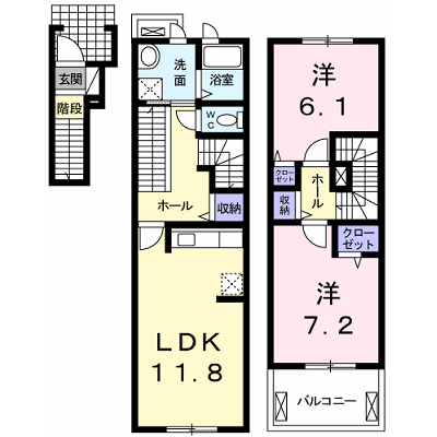 舞子坂ヒルズⅡ 206【管理NO：1-015820601-02060】 ★家具家電は申し込み後に搬入します★ ★2026年10月中旬入居可能★の物件画像