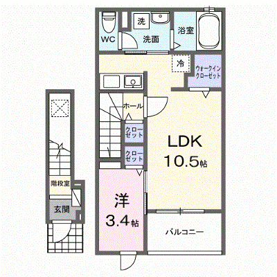 シャンブル０６ 202【管理NO：1-028379901-02020】 ★家具家電は申し込み後に搬入します★ ★2027年01月下旬入居可能★の物件画像