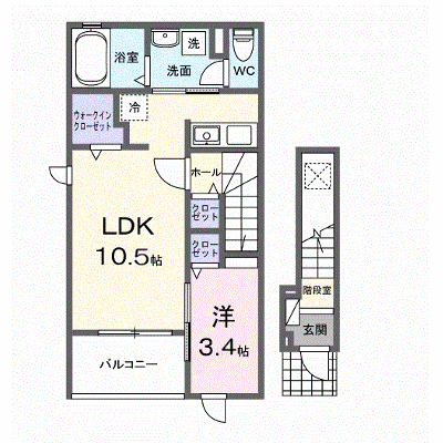 シャンブル０６ 201【管理NO：1-028379901-02010】 ★家具家電は申し込み後に搬入します★ ★2027年01月下旬入居可能★の物件画像