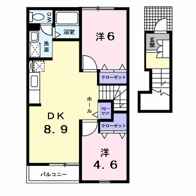メゾン・アンソレイエ 202【管理NO：1-011097901-02020】 ★家具家電は申し込み後に搬入します★ ★2026年10月中旬入居可能★の物件画像