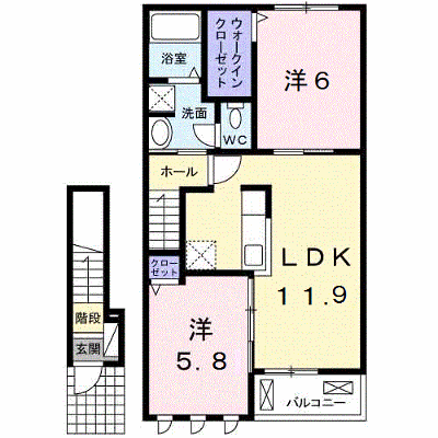 アンベリール　ヴィラ 203【管理NO：1-023897801-02030】 ★家具家電は申し込み後に搬入します★ ★2026年10月下旬入居可能★の物件画像