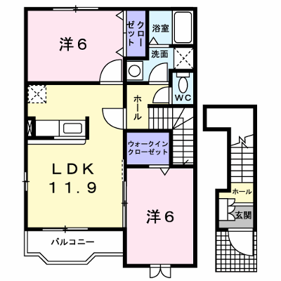 サンフローラⅡ 201【管理NO：1-012231902-02010】 ★家具家電は申し込み後に搬入します★ ★2026年11月中旬入居可能★の物件画像