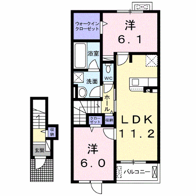パレス・ケイ 202【管理NO：1-026513001-02020】 ★家具家電は申し込み後に搬入します★ ★2026年11月下旬入居可能★の物件画像
