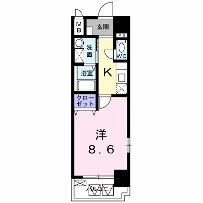 カーサ・フィオーレ中広通り 501【管理NO：1-015271901-05010】 ★家具家電は申し込み後に搬入します★ ★2026年10月下旬入居可能★の物件画像