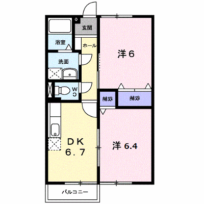 フラワ－ポ－ト　Ｂ 201【管理NO：1-007143302-02010】 ★家具家電は申し込み後に搬入します★ ★2026年11月中旬入居可能★の物件画像