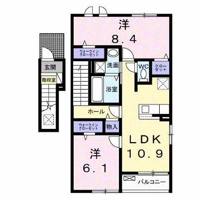 ＮＩＤＯ白い雲 201【管理NO：1-028790602-02010】 ★家具家電は申し込み後に搬入します★ ★2027年02月上旬入居可能★の物件画像