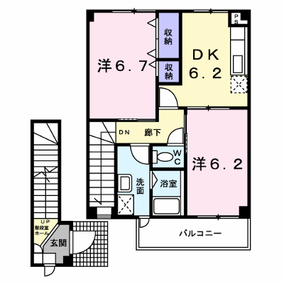 あじさい　Ⅱ 202【管理NO：1-007708602-02020】 ★家具家電は申し込み後に搬入します★の物件画像