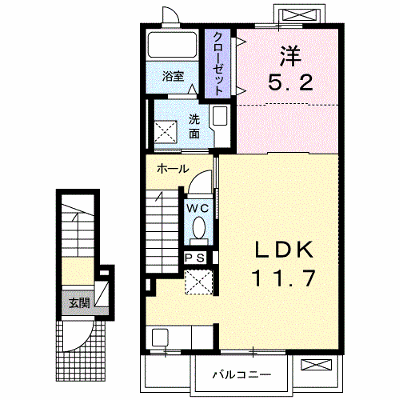 サンリット　ヒロ 202【管理NO：1-025888601-02020】 ★家具家電は申し込み後に搬入します★ ★2026年11月上旬入居可能★の物件画像