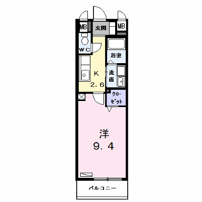レジデンスＫー１ 402【管理NO：1-013543301-04020】 ★家具家電は申し込み後に搬入します★ ★2026年10月中旬入居可能★の物件画像