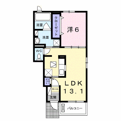 アンジュ　デュ　ヴァン　Ⅱ 105【管理NO：1-023541602-01050】 ★家具家電は申し込み後に搬入します★ ★2026年09月中旬入居可能★の物件画像