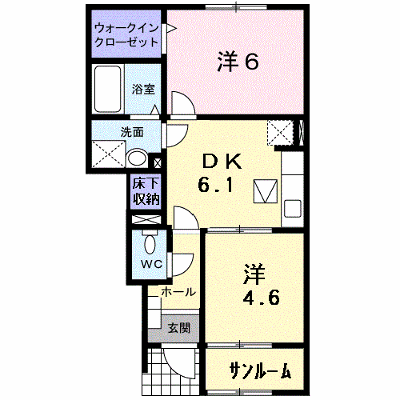 アムールⅡ 102【管理NO：1-017749401-01020】 ★家具家電は申し込み後に搬入します★ ★2026年10月上旬入居可能★の物件画像