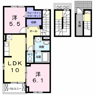 イエ　フェリーチェ 305【管理NO：1-023352801-03040】 ★家具家電は申し込み後に搬入します★ ★2026年10月下旬入居可能★の物件画像