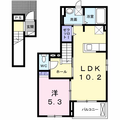 アニメート・ミキ 201【管理NO：1-019815201-02010】 ★家具家電は申し込み後に搬入します★ ★2026年11月中旬入居可能★の物件画像