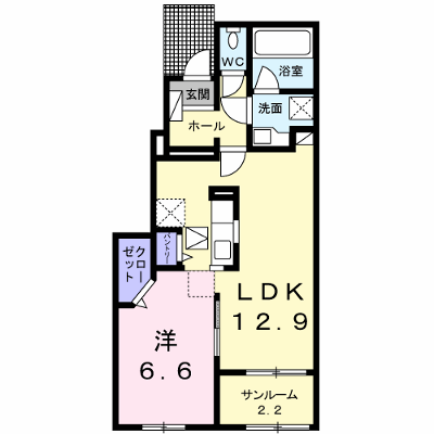 ベル　フォレ１２．Ｂ 103【管理NO：1-024362202-01030】 ★家具家電は申し込み後に搬入します★ ★2026年10月中旬入居可能★の物件画像