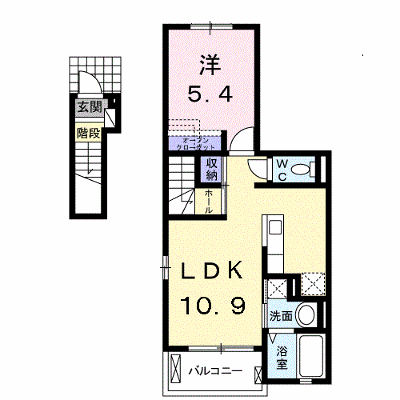 レメゾン日の出　弐番館 204【管理NO：1-022414301-02040】 ★家具家電は申し込み後に搬入します★の物件画像