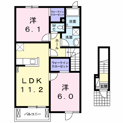 ヴィラ　アクイールＡ 202【管理NO：1-020678201-02020】 ★家具家電は申し込み後に搬入します★ ★2026年10月下旬入居可能★の物件画像