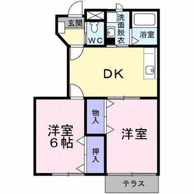パラッツォＡ 102【管理NO：1-007563301-01020】 ★家具家電は申し込み後に搬入します★ ★2026年10月下旬入居可能★の物件画像
