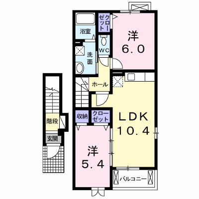 メゾン・ベール　Ｂ 206【管理NO：1-019886302-02050】 ★家具家電は申し込み後に搬入します★ ★2026年10月中旬入居可能★の物件画像