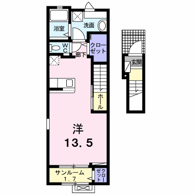 ファースト　サンライズⅡ 205【管理NO：1-027860002-02050】 ★家具家電は申し込み後に搬入します★ ★2027年02月上旬入居可能★の物件画像