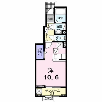 ファースト　サンライズⅡ 103【管理NO：1-027860002-01030】 ★家具家電は申し込み後に搬入します★ ★2027年02月上旬入居可能★の物件画像