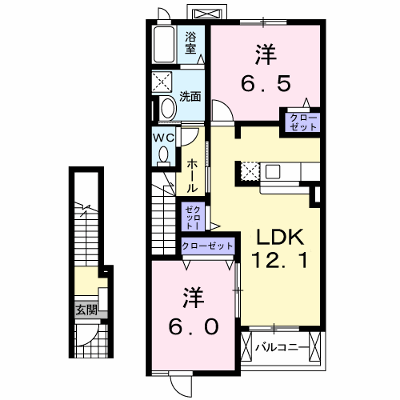 ル・シエル　Ⅱ 202【管理NO：1-015589502-02020】 ★家具家電は申し込み後に搬入します★ ★2026年11月中旬入居可能★の物件画像