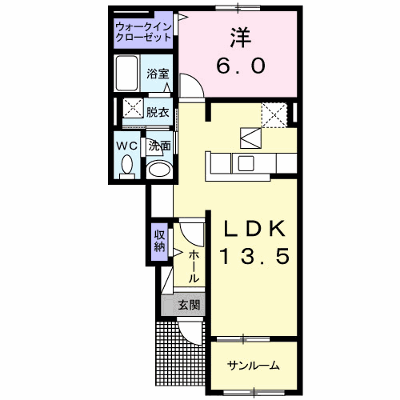 サニープラシード 104【管理NO：1-020535101-01040】 ★家具家電は申し込み後に搬入します★ ★2026年11月中旬入居可能★の物件画像