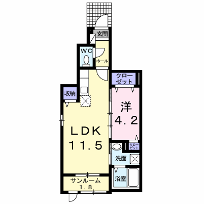 フレーシュ 103【管理NO：1-021409301-01030】 ★家具家電は申し込み後に搬入します★ ★2026年10月下旬入居可能★の物件画像