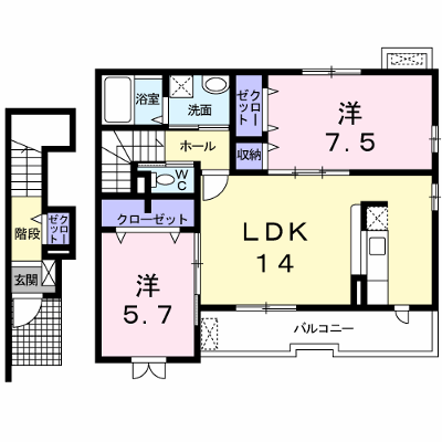ジュゲーム・マセキ 202【管理NO：1-018500001-02020】 ★家具家電は申し込み後に搬入します★の物件画像