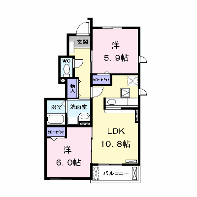 フレール　Ⅰ 101【管理NO：1-016243901-01010】 ★家具家電は申し込み後に搬入します★ ★2026年10月下旬入居可能★の物件画像