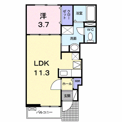 プリオールⅠ 102【管理NO：1-015487101-01020】 ★家具家電は申し込み後に搬入します★ ★2026年10月下旬入居可能★の物件画像