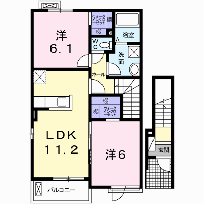 ミルフィーユＡ 201【管理NO：1-018785701-02010】 ★家具家電は申し込み後に搬入します★ ★2026年10月下旬入居可能★の物件画像