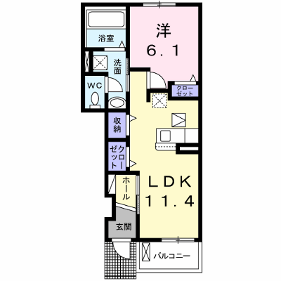 ガーデンヒルズ　Ｍ 102【管理NO：1-025516902-01020】 ★家具家電は申し込み後に搬入します★の物件画像