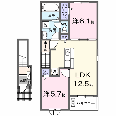 メゾン　ド　ルポ 204【管理NO：1-028600601-02040】 ★家具家電は申し込み後に搬入します★ ★2026年10月下旬入居可能★の物件画像