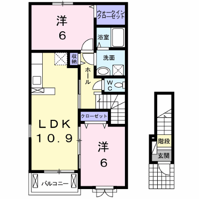 ラムール・ファミリアルＢ 201【管理NO：1-024536902-02010】 ★家具家電は申し込み後に搬入します★ ★2026年11月下旬入居可能★の物件画像