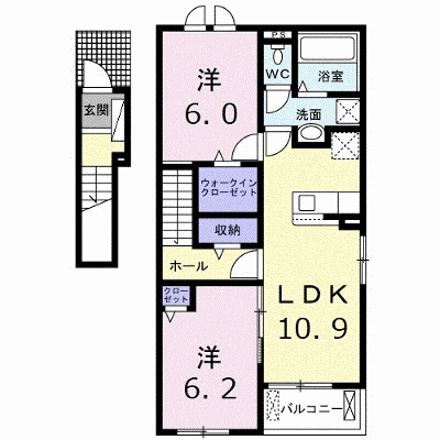 カーサ・グランデ　Ｃ 201【管理NO：1-026867401-02010】 ★家具家電は申し込み後に搬入します★ ★2026年09月下旬入居可能★の物件画像
