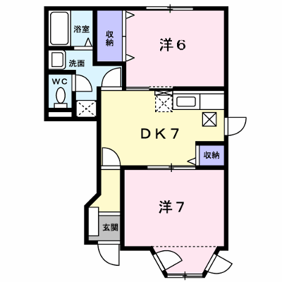 ビューテラスユウⅠ 105【管理NO：1-007480601-01040】 ★家具家電は申し込み後に搬入します★ ★2026年10月中旬入居可能★の物件画像