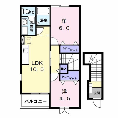 クレセール 201【管理NO：1-010561301-02010】 ★家具家電は申し込み後に搬入します★ ★2026年10月中旬入居可能★の物件画像